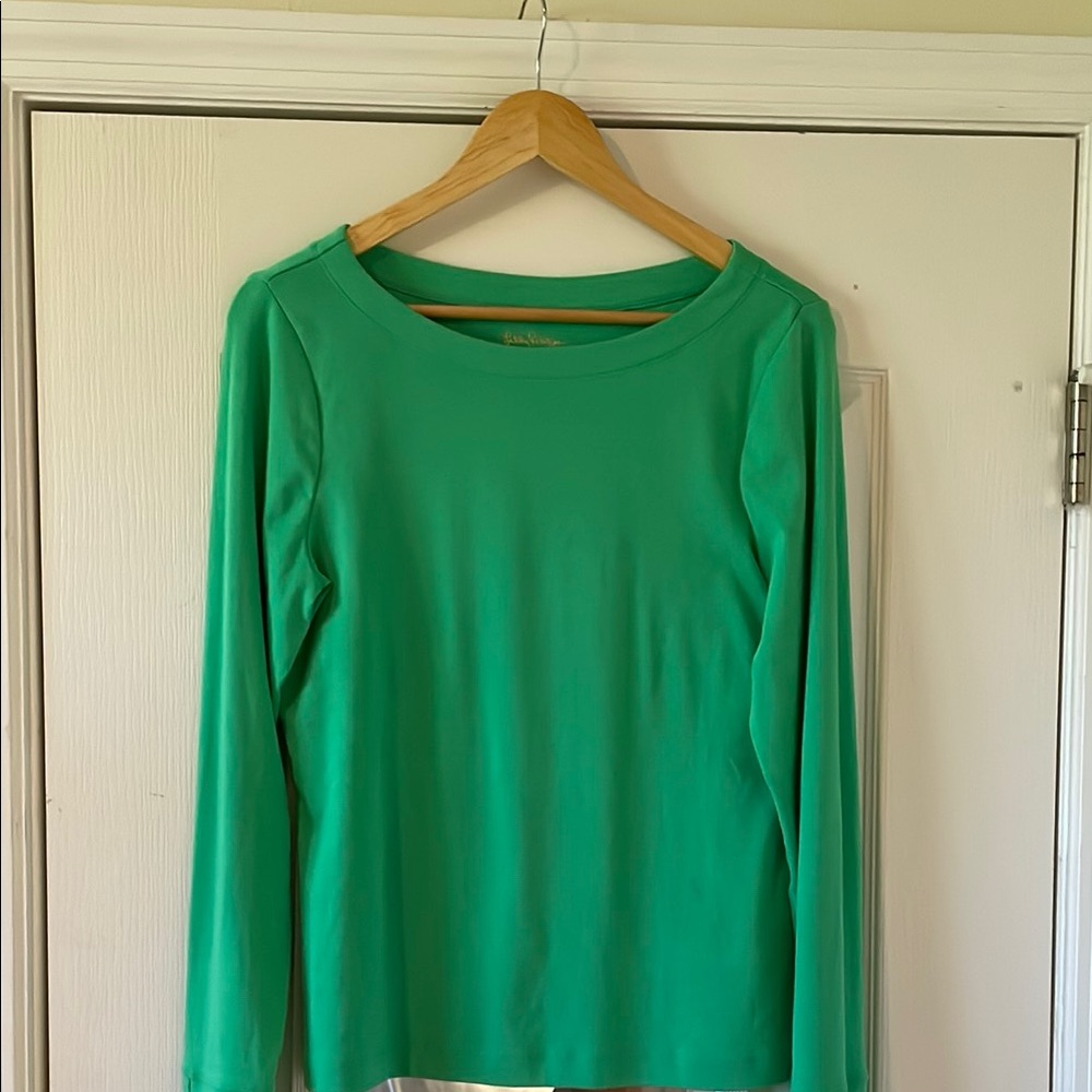 Lilly Pulitzer Vibrant Green Long Sleeve Top